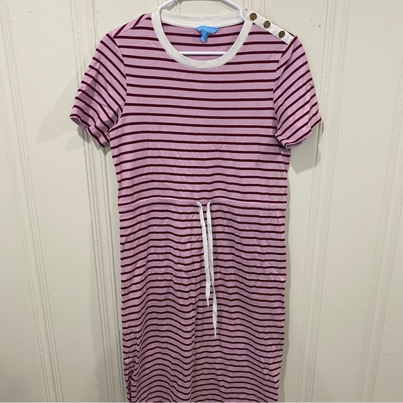 Draper James Pink Striped Midi Dress - Picture 1 of 10